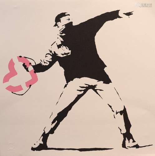 Banksy (d'après) - "Heart Shapped Float Thrower&qu...