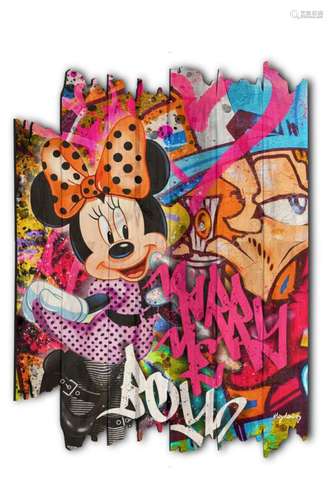 Heydenboy "Minnie Dance" Tableau sur palette en bo...