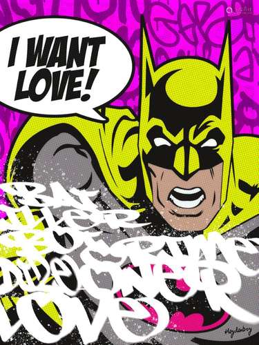 Heydenboy "Batman, I want Love, Pink" Finition ver...