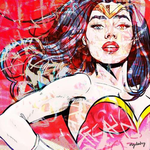 Heydenboy "Wonderwoman, Red White" Finition verre ...