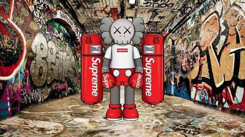 Monakoe "Kaws x Supreme" Finition verre acrylique ...