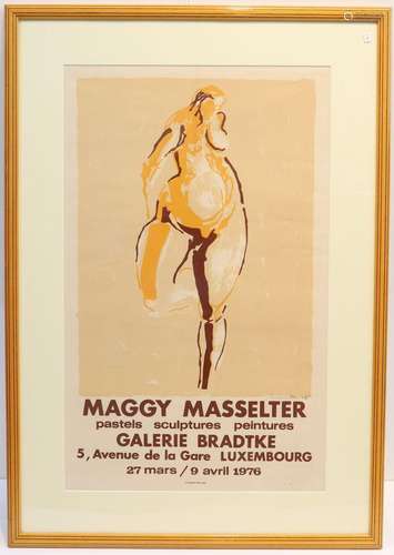 Maggy Masselter (née en 1942) Affiche d'exposition sign...