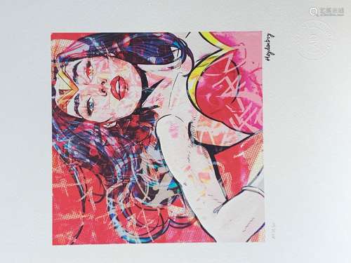 Heydenboy "Wonderwoman, Red White" Lithographie po...