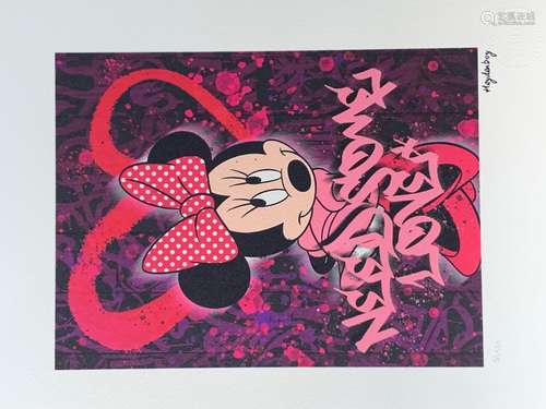 Heydenboy "Minnie Need Love" Lithographie polychro...