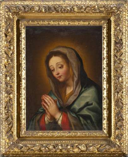 18th century school Virgin in prayer Oil on canvas, 51x38 cm...