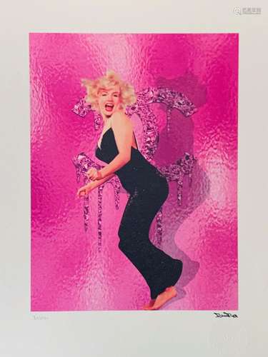 BrainRoy (né en 1980) "Marilyn Gold Chanel" Lithog...