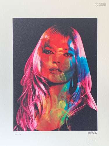 BrainRoy (né en 1980) "Kate Moss Reflexions" Litho...