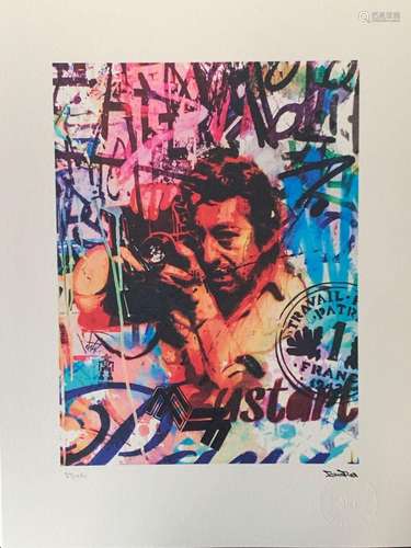 BrainRoy (né en 1980) "Serge Gainsbourg vintage" L...