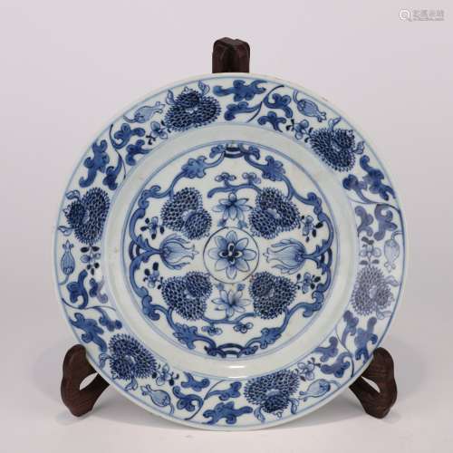 Blue And White Flower Dish
