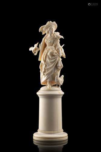 Dieppe manufacture, 19th century. An ivory sculpture represe...