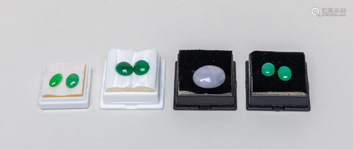 Estate Chinese Jade/Gem Stone Toggles