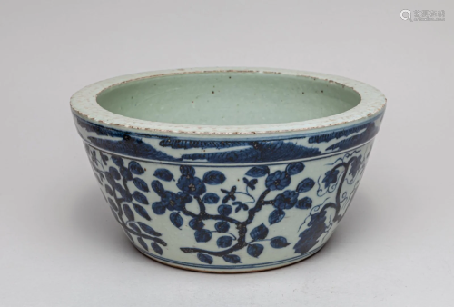 Large Chinese Ming Type Porcelain Washer
