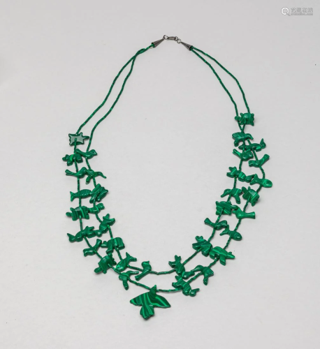 Collectible Zuni Type Malachite Necklace