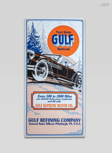 Rare Gulf Motor Oil Metal Sign