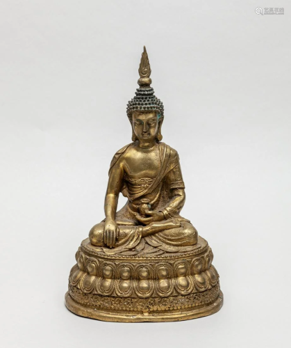 Beautiful Nepal Gilt Bronze Buddha