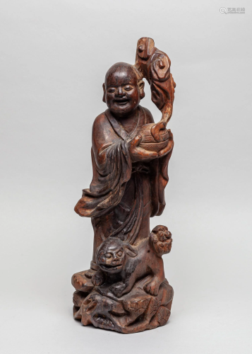 Chinese Old Wood Figure of Liuhai
