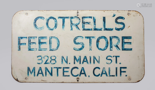 Cotrells Feed Store Vintage Metal Sign