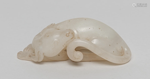 Chinese Sung Type White Jade Dog