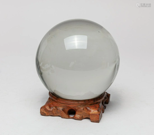 Large Clear Gem Stone Ball