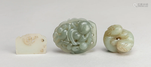 Estate Chinese Jade Toggles