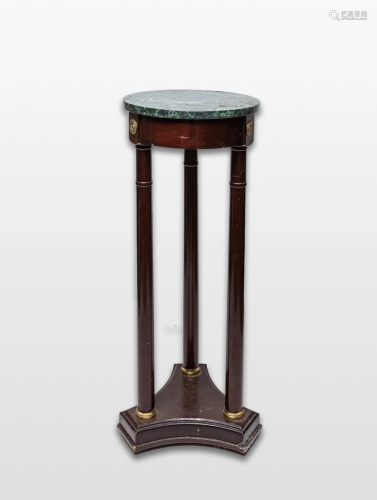 Vintage France Type Wood & Marble Stand