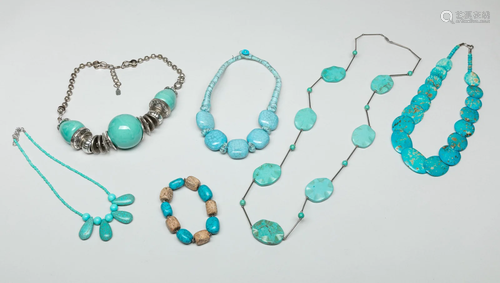 Estate Turquoise Like Costume Jewelries