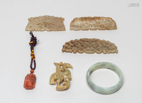 Estate Chinese Jade/Stone Jewelries