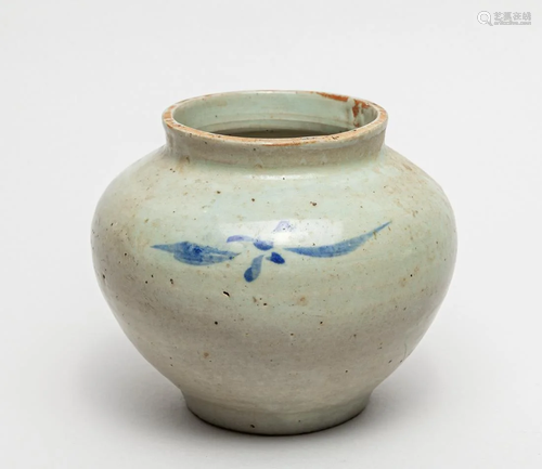 Korean Old Blue White Porcelain Water Pot