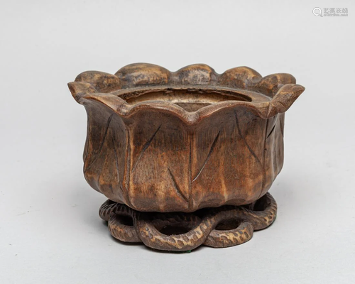 Chinese Bamboo Carving of Censer