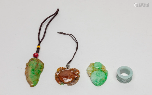 Estate Chinese Jade/Stone Jewelries