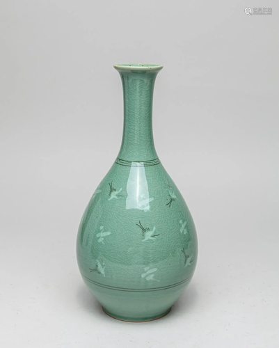 Korean Celadon Glazed Porcelain Vase