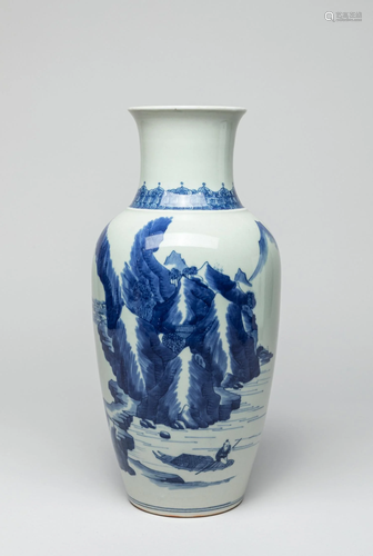 Large Chinese Blue White Porcelain Vase