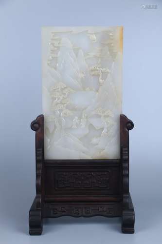 Hetian Jade Table Screen