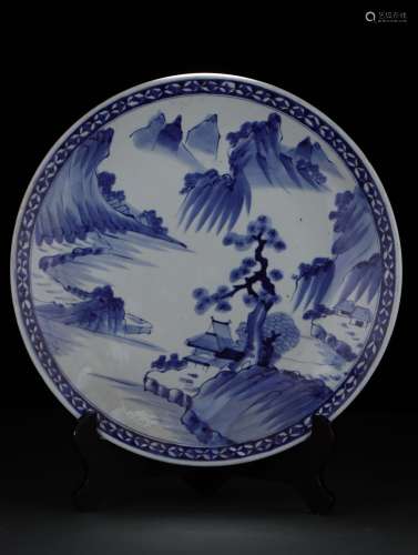 Blue-and-white Big Plate