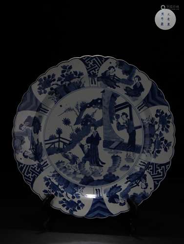 Blue-and-white Big Plate