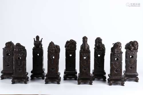 A Set of Eaglewood Incense Burners