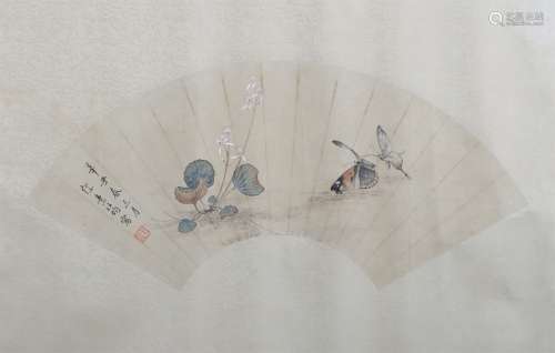 Fan Painting: Butterflies by Liao Jiahui