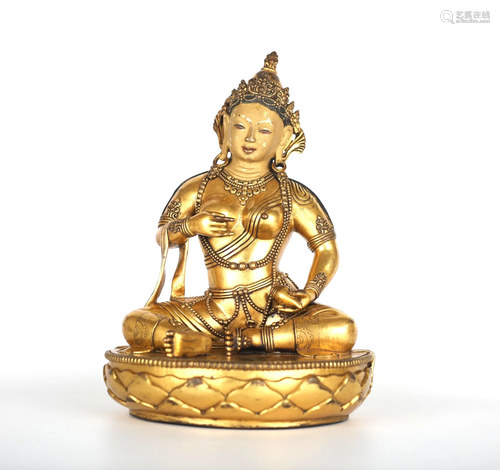 Chinese Gilt Bronze Buddha Figure