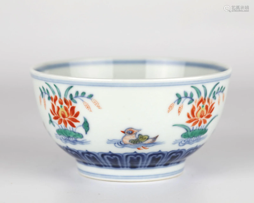 Chinese Doucai Glazed Bowl