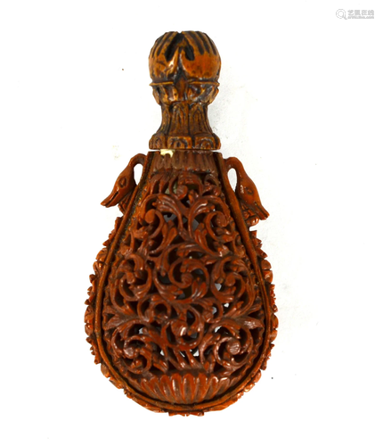 Ceremonial Antique Wood Vase