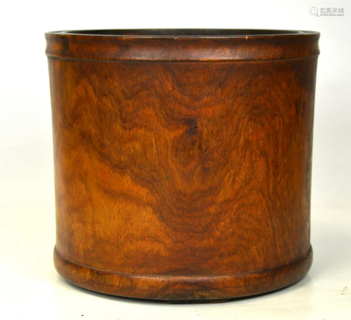 Chinese Huanghuali Wood Brush Pot