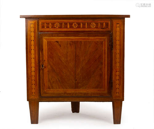 A mid 19th century English walnut corner-piece