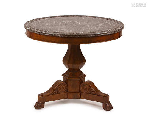 A 19th century Charles X period French guéridon walnut table