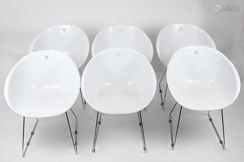 Claudio Dondoli & Marco Pocci for Pedra. Set of six chairs, ...