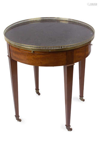 A French Louis XVI style 'bouillotte' walnut table circa 190...