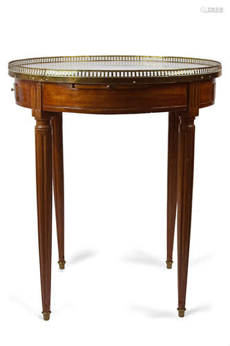 A French Louis XVI style 'bouillotte' walnut table circa 190...