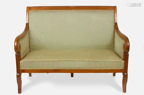 A Louis Philippe period French walnut couch circa 1830