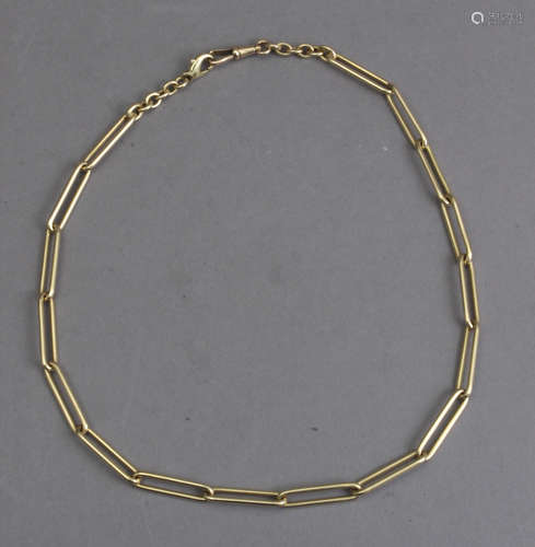 An 18k. yellow gold link necklace