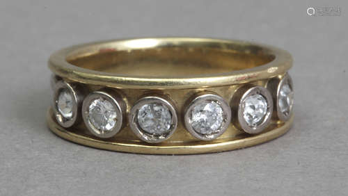 A first half of 20th century old cut diamonds half eternity ...