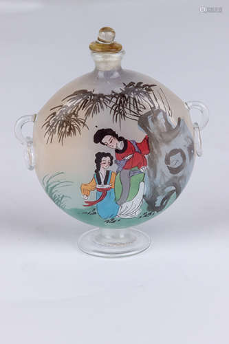 A 20th century Chinese inside painted glass snuff bottle